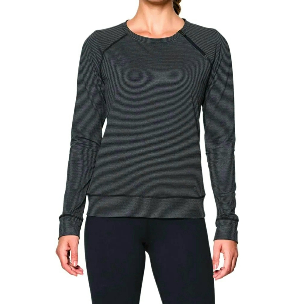 Under Armour Cold Gear size Large grey top activewear gym workout athleisure